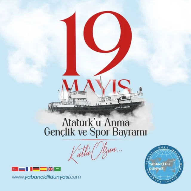 19 Mayıs Atatürk’ü Anma, Gençlik Ve Spor Bayramımız kutlu olsun …
.
.
.
#19mayıs #19mayısatatürküanmagençlikvesporbayramı #19mayıs1919 #atatürk #bayram #ingilizce #almanca #ispanyolca #fransızca #yabancıdil #maltepe #avcilar #antakya #hatay #maltepesahil #avcılarsahil #istanbul #ingilizceöğreniyorum #defne #serinyol #maltepepark #bostancı #kartal #yenibosna #beylikdüzü #bakirköy #şirinevler